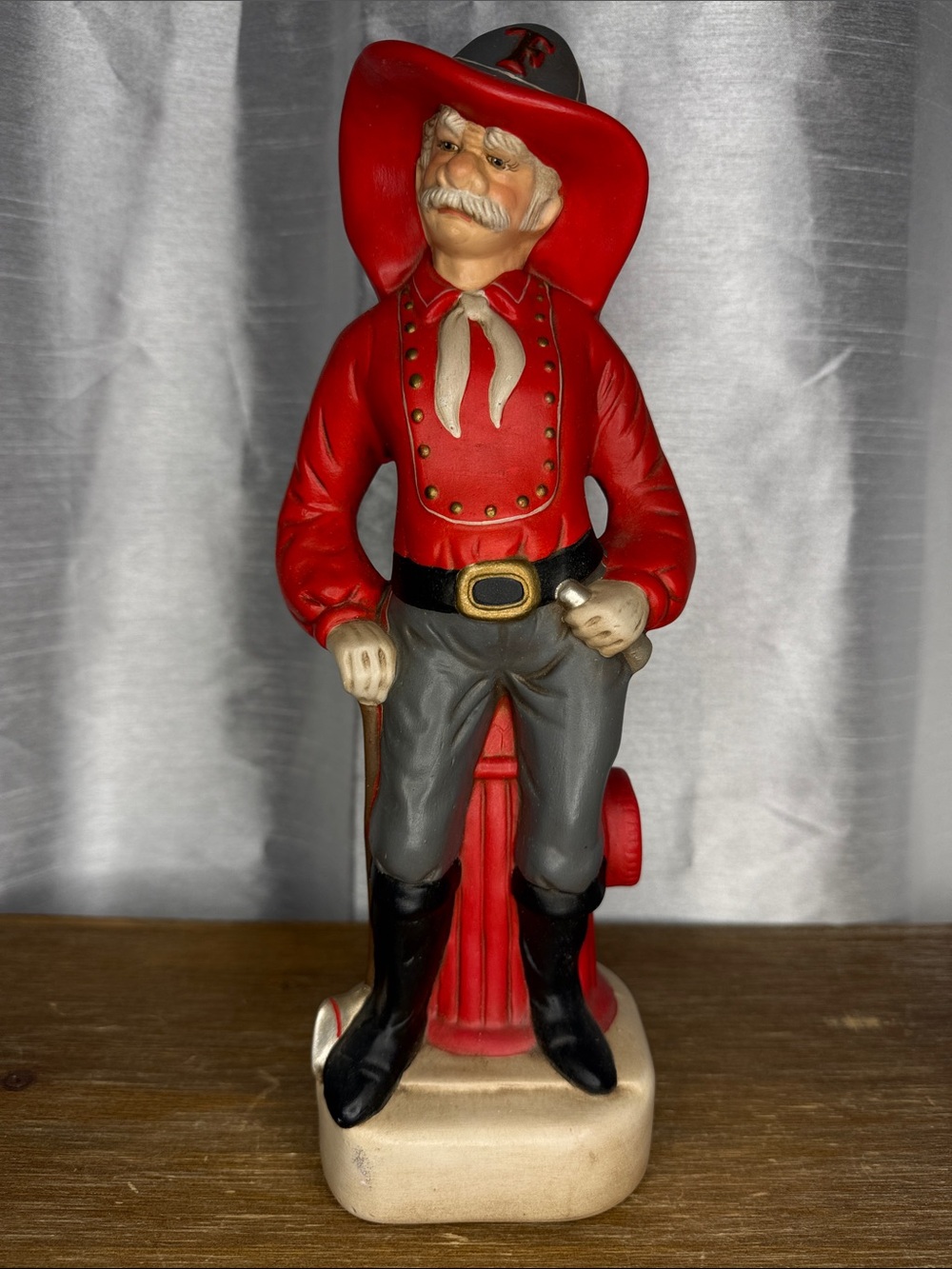 Vintage Ceramic Fireman 12.5” Hand Painted 1987 on Mike’s Mold Collectible